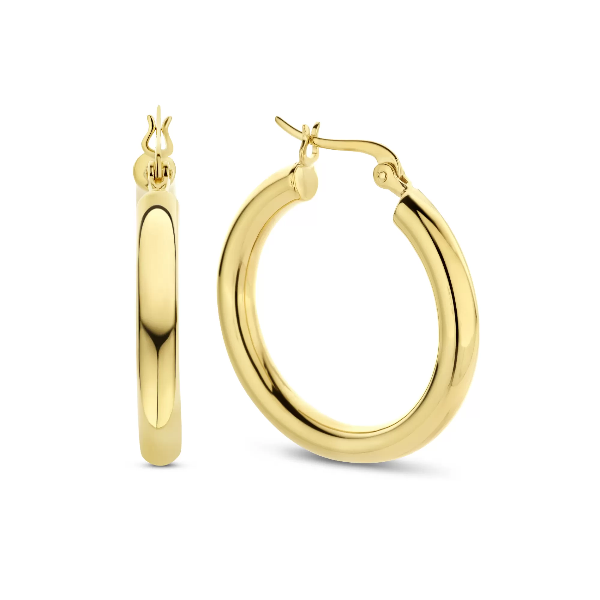 Parte Di Me Creolen*Bibbiena Poppi Casentino 925 Sterling Zilveren Gold Plated Creolen