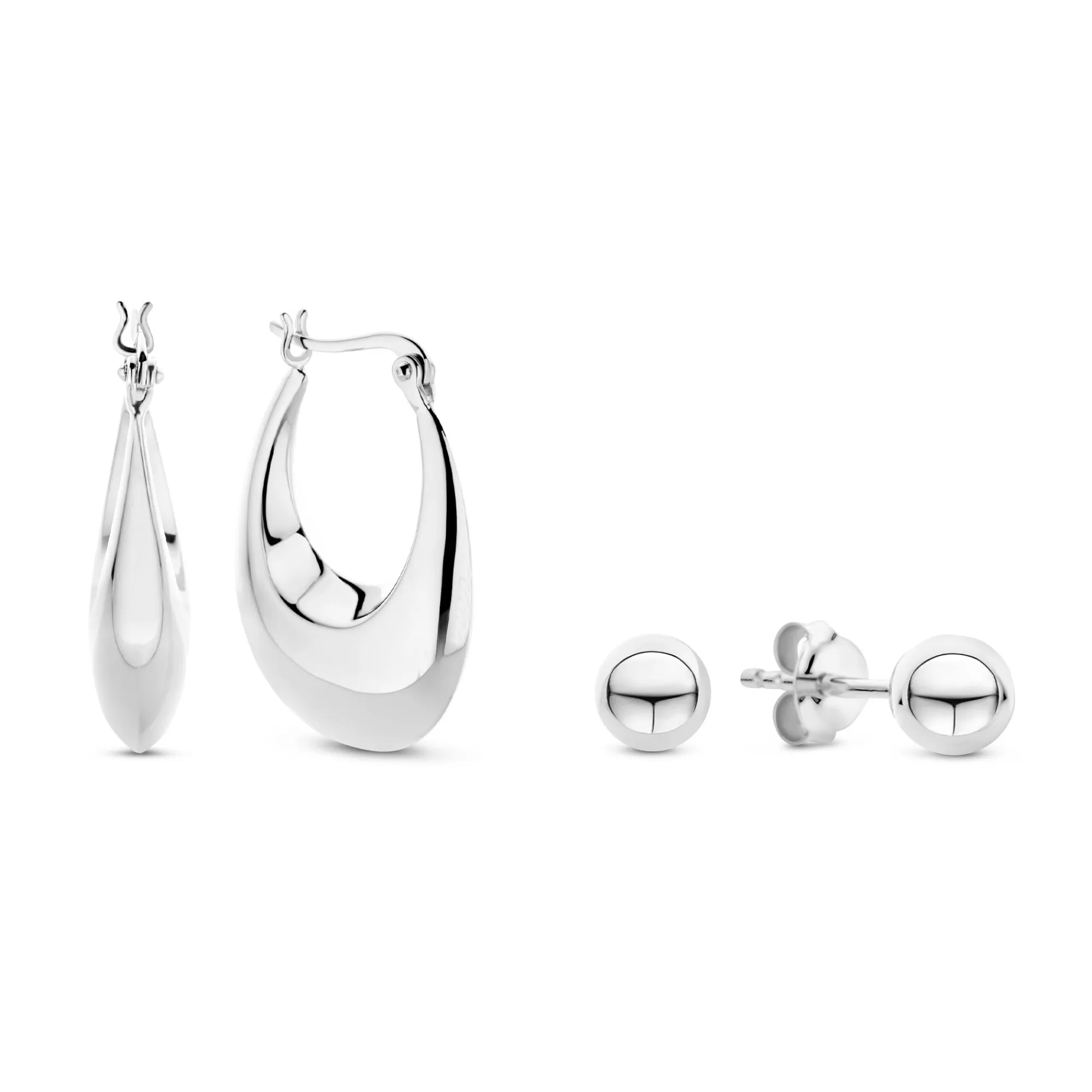 Parte Di Me Creolen*Sorprendimi 925 Sterling Zilveren Oorbellen Set