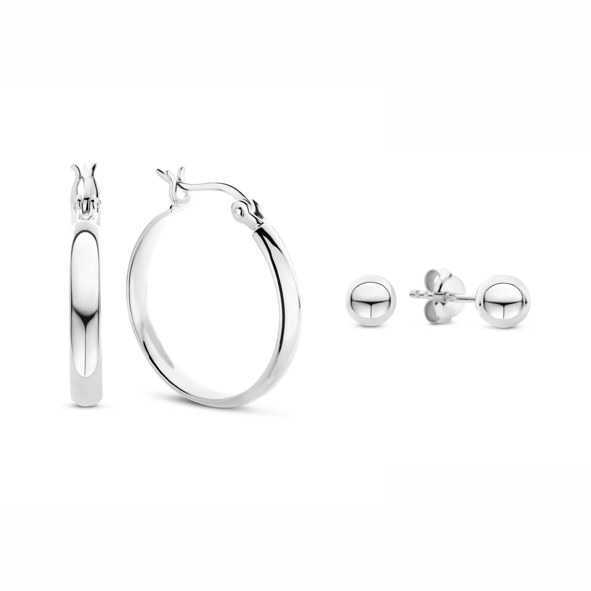 Parte Di Me Creolen*Sorprendimi 925 Sterling Zilveren Oorbellen Set