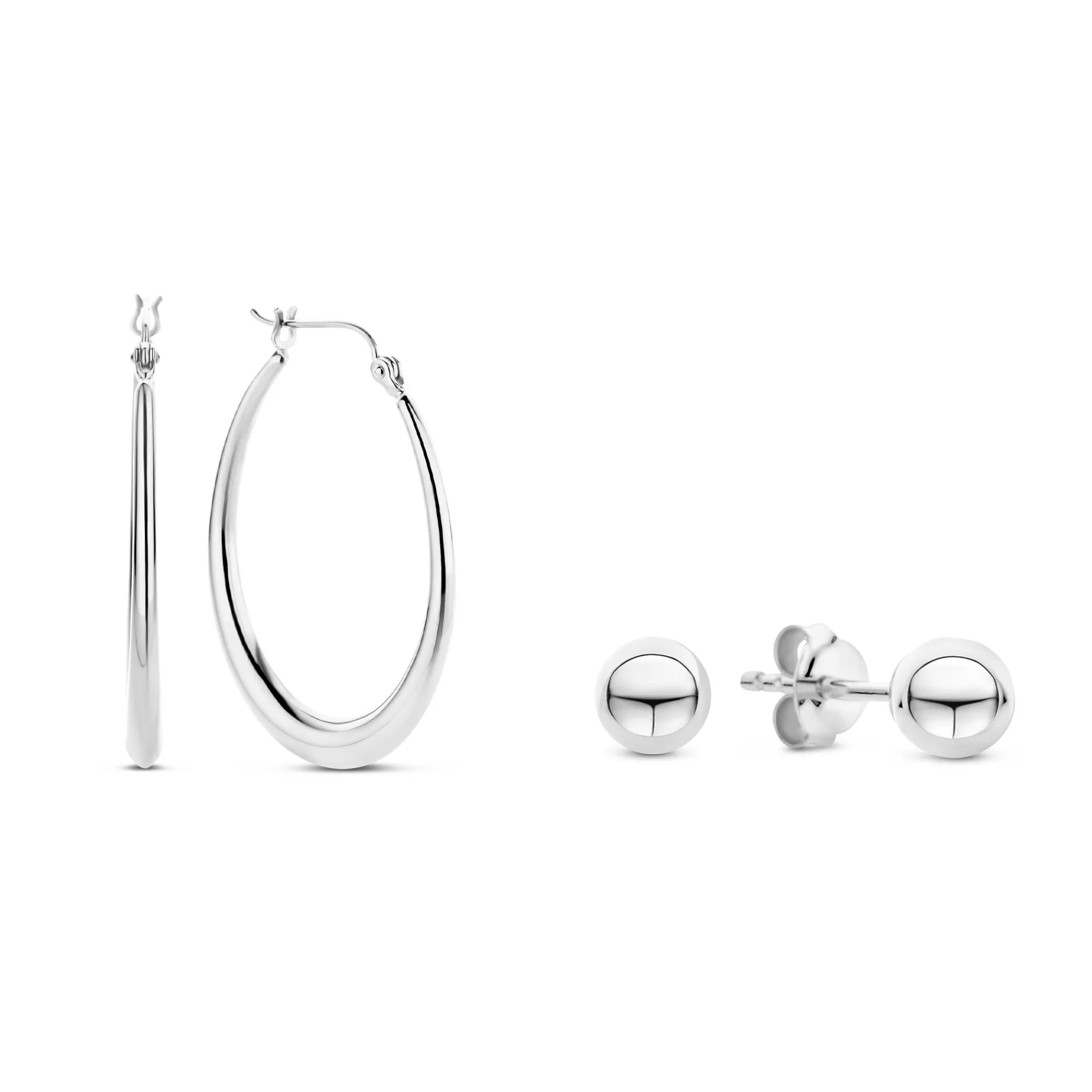 Parte Di Me Creolen*Sorprendimi 925 Sterling Zilveren Oorbellen Set