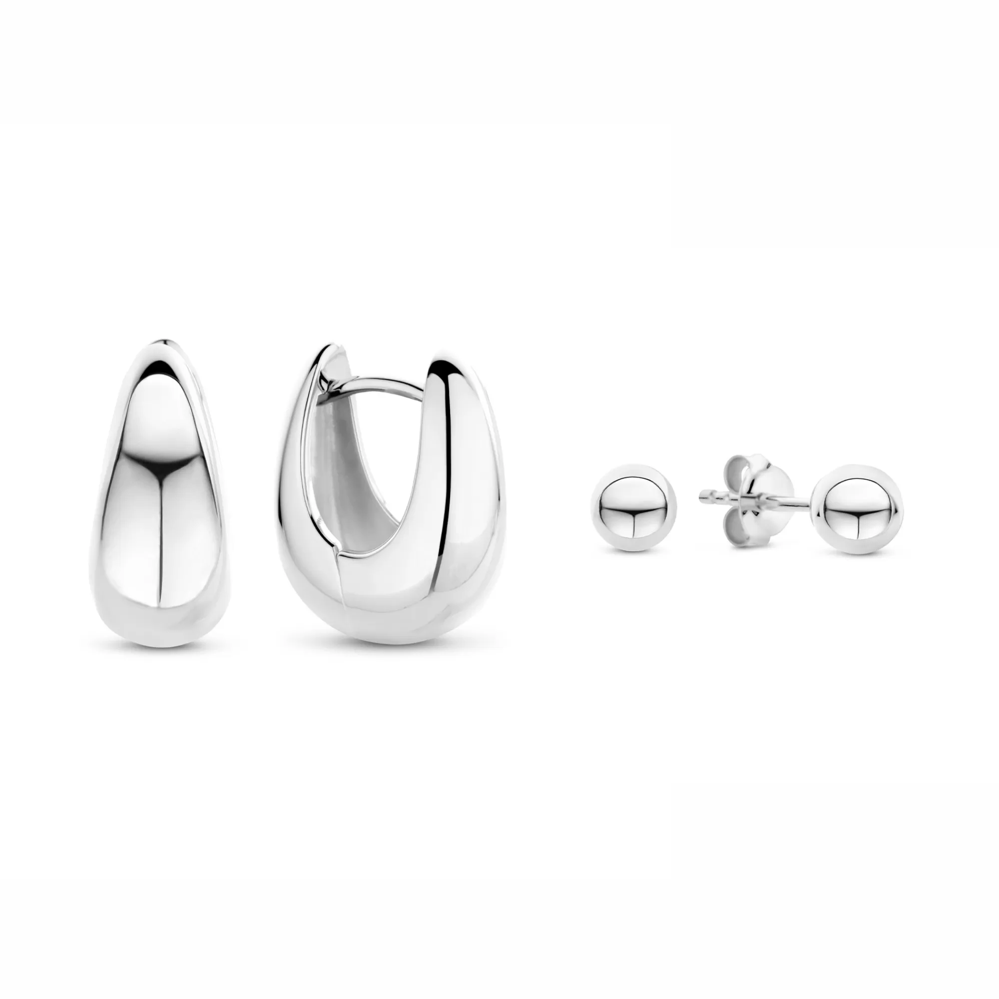 Parte Di Me Creolen*Sorprendimi 925 Sterling Zilveren Oorbellen Set